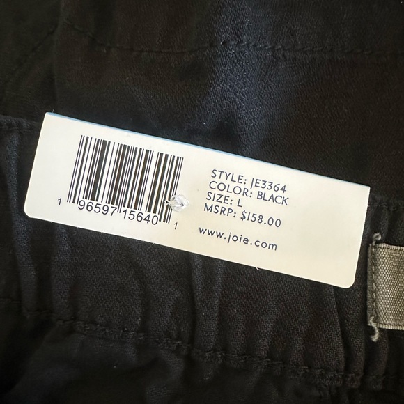 Joie pleated linen blend black shorts NWT large - Picture 6 of 8